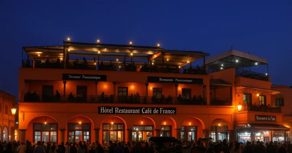 Rooftops in Marrakech Café de France